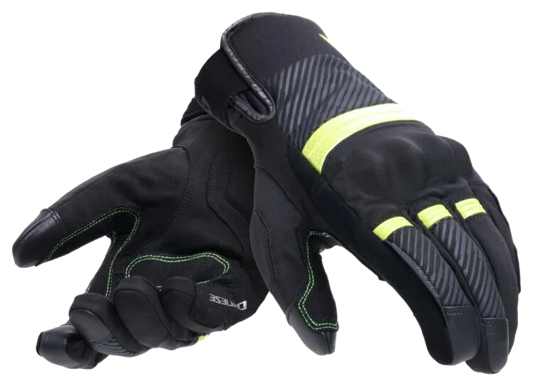 Dainese Fulmine Black Yellow Flue D-Dry Eldiven görsel 6