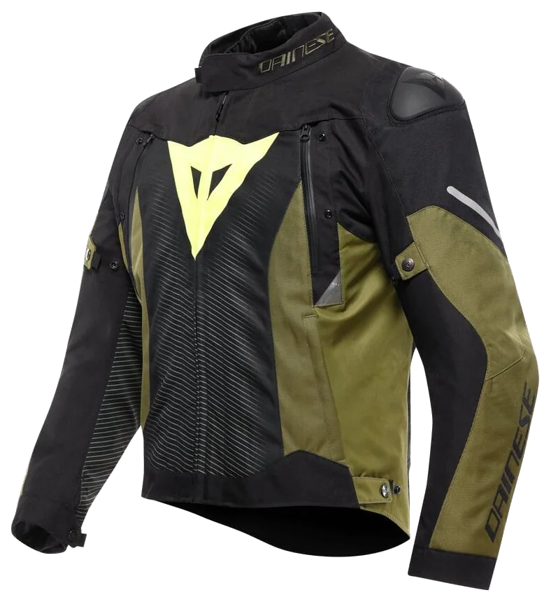Dainese Super Sprint Black Green Fluo Yellow D-Dry Mont görsel 3