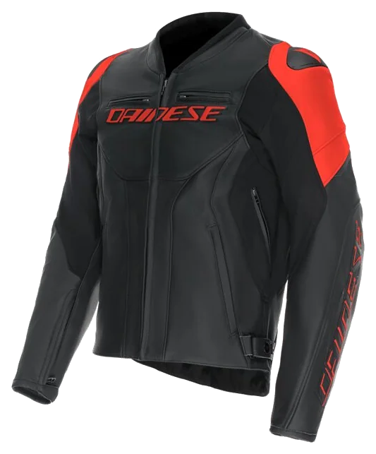 Dainese Racing 5 Black Red Fluo Deri Mont görsel 6