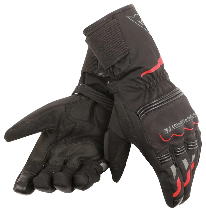 Dainese Tempest Unisex Black Red D-Dry Kadın Long Eldiven görsel 2